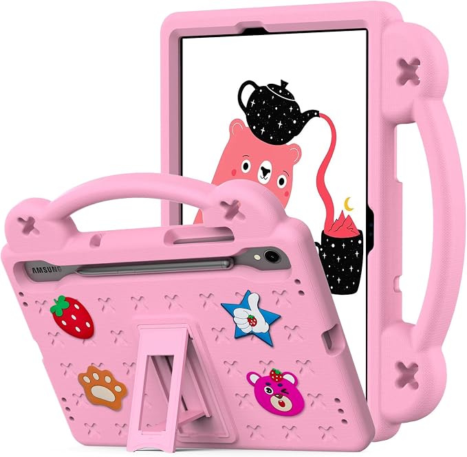 YRH Case for Samsung Galaxy Tab S10 Lite/Tab S10 FE/S9 FE 10.9'' with Handle Stand Kids EVA Shockproof Cover Blue