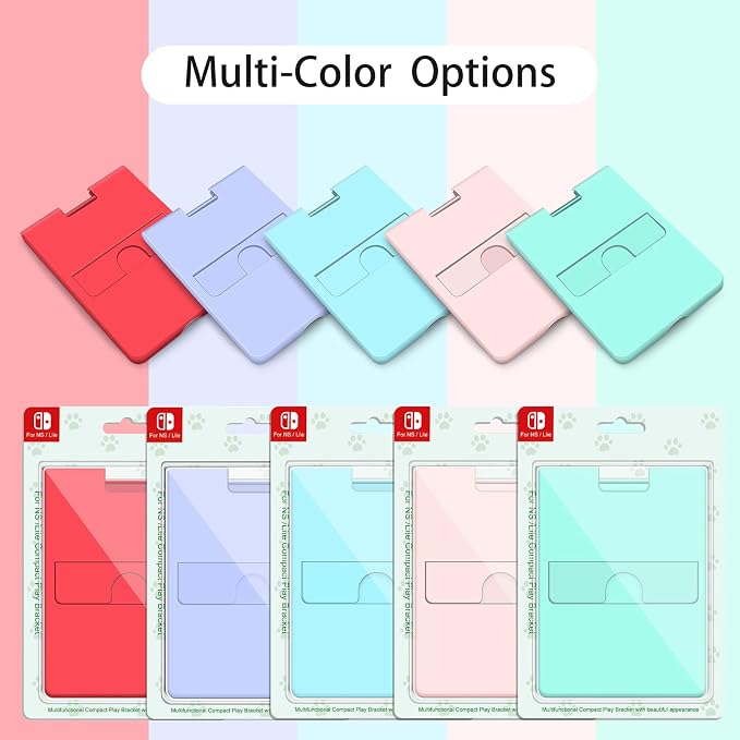 Stand Compatible with Nintendo Switch Adjustable Switch Playstand Foldable Phone Stand for Desk Compact &amp Portable Switch Holder Accessories (Black)