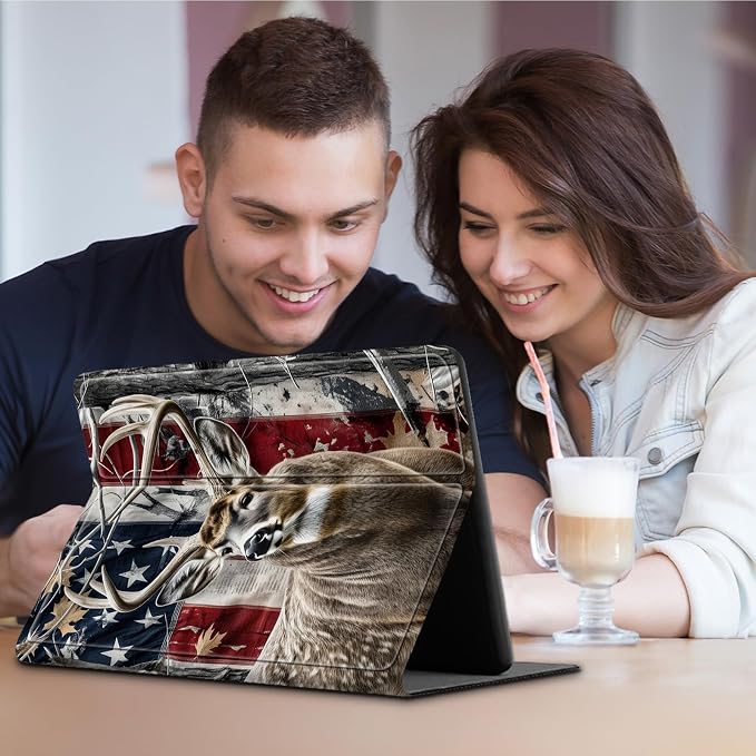 for 6 Kindle 2024 and 2022 (11th Generation) Case Slim Lightweight Smart Cover Case with Auto-Wake/Sleep for Kindle 2024Bald Eagle Flag