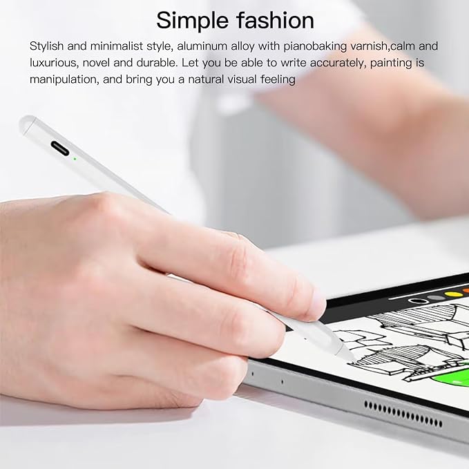 2023 New Touch Screen Stylus Pen Compatible for iPad 2021 9th gen/2020 8th gen/2019 7th gen/2018 6th gen - Black