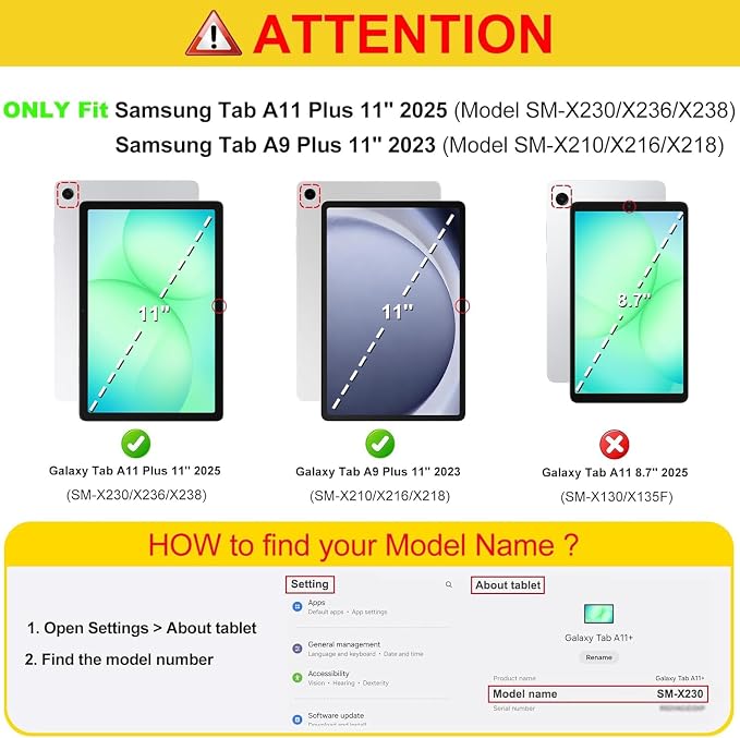 Case for Samsung Galaxy Tab A11+/A9+ Plus 5G 11 Inch 2025/2023 Model Premium PU Leather Slim Fit Smart Stand Cover with Auto Wake/SleepBookshelf Cat