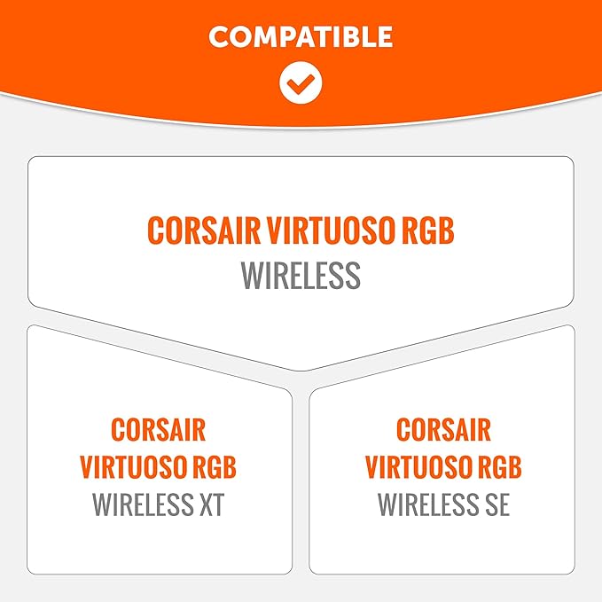 WC Freeze Virtuoso PadZ and Silicone BandZ Bundle Pack for Corsair Virtuoso Headphones | Cooling Gel Replacement Earpads and Silicone Headband Cover | 90's Black