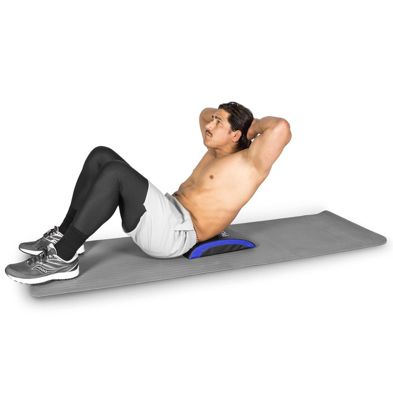 ProsourceFit Abdominal AB Mat 15" x 12" High Density Core Trainer, Black/Blue