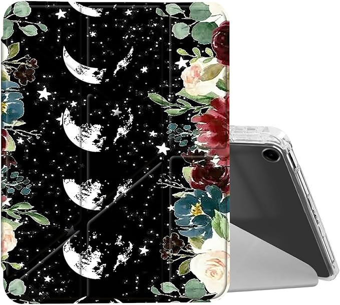 for iPad 10.2 &amp 10.5/iPad 9th/8th/7th Generation 10.2 2021 2020 2019 Case Mutil Angles Folding Y-Shaped Stand Cover with Pencil Holder Auto Wake/SleepAmerican Flag and Cow