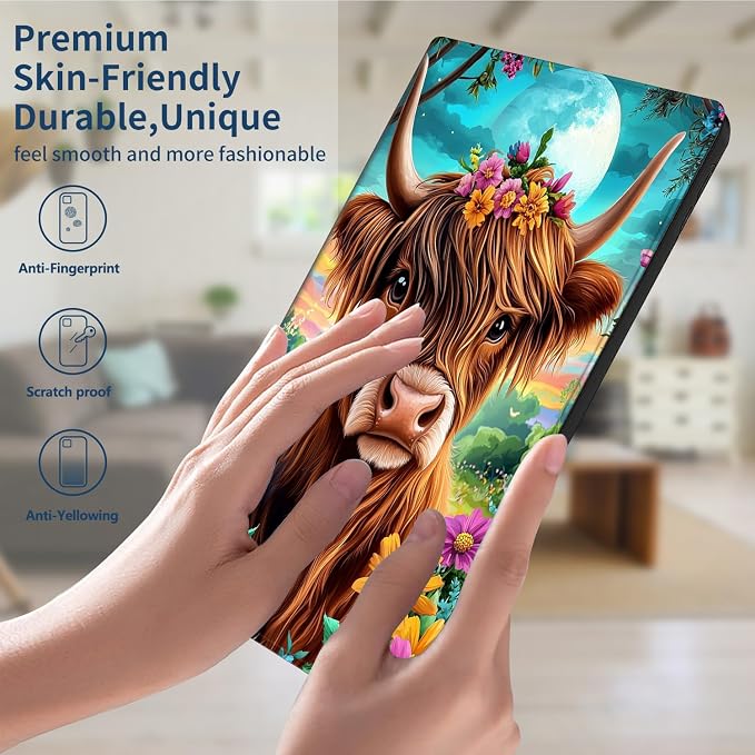 Slim Case for Amazon Kindle Fire Max 11 Case (13th Generation 2023 Release) 11 PU Leather Folio Stand Adjustable Smart Cover with Auto Wake/Sleep for Kindle Fire 11 TabletArt Black Cat Tree
