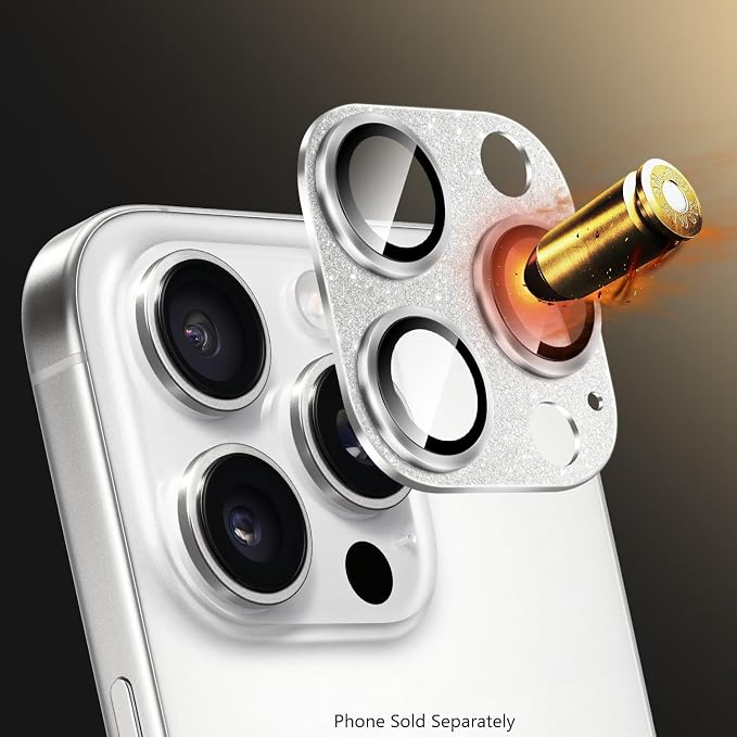 SAHARA - Ultra-Strong Camera Lens Protector for iPhone 16 Pro/16 Pro Max (2-Pack) Black (ZD00161)