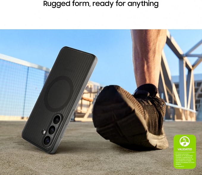 Samsung Galaxy S26 Rugged Magnet Phone Case Scratch Resistant Raised Edges Comfortable Safe Grip Black