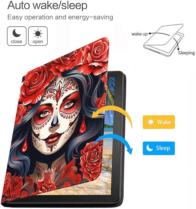 Case for iPad (A16) 11th Generation 11 Inch 2025 iPad 10th Generation 10.9 Inch 2022 Adjustable Stand Auto Wake/Sleep Smart Leather Case African American Black Girl