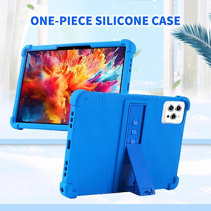 for KADYBE D115/ANTEMPER/kimlok 2024 10.1 Android 13 Silicone Case | Tablet Friendly with Stand for ANTEMPER ZONKO D115/YOSAVlOR YQCP20/Vortex TAB10/DOOGEE T10 T10S T10 Pro Tablet (Black)