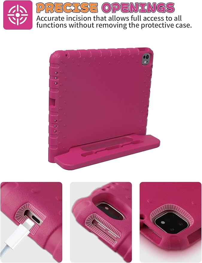Heavy Duty Kids Case for iPad 10th/11th(A16) Pencil Holder Stand | Rugged Protection Cover for 11/10.9-inch iPad 2025/2022 Lightweight EVA Foam Anti-slip for Home School Travel Blue