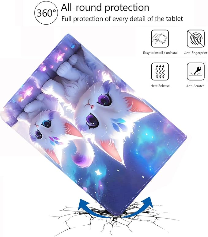 Case for iPad (A16) 11th Generation 11 Inch 2025 iPad 10th Generation 10.9 Inch 2022 Adjustable Stand Auto Wake/Sleep Smart Leather Case African American Black Girl