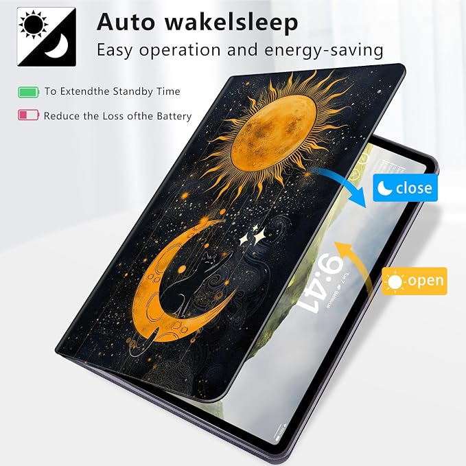 Case for iPad Air 11-inch (M4 2026 / M3 2025 / M2 2024) iPad Air 5th/4th Gen (2022/2020) 10.9 Slim PU Leather Folio Stand &amp Auto Sleep/Wake Protective Smart Cover Tree Fluorescent
