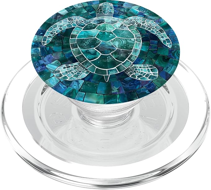 Aesthetic Ocean Animals Blue Sea Turtle Artwork PopSockets Adhesive PopGrip