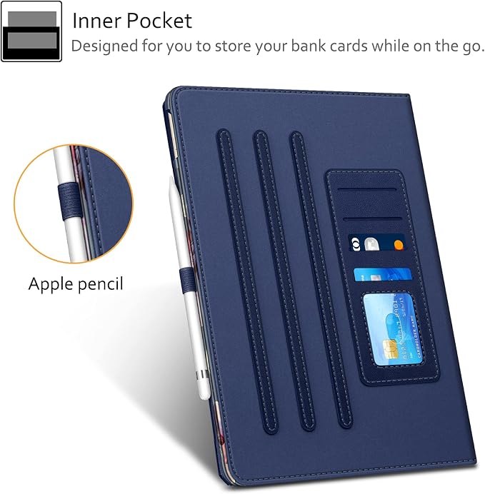 Fintie Multi-Angle Case 2017/2015 iPad Pro 12.9 inch (Old Model) 1st &amp 2nd Gen Case - [Corner Protection] Folio Stand Cover with Pencil Holder &amp Pocket Auto Wake/Sleep Blooming Hibiscus