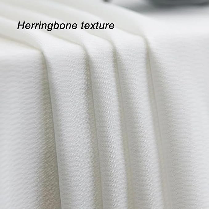 Non-See-Through White Privacy Sheer Cafe Curtains 84 inches Long 2 Panels