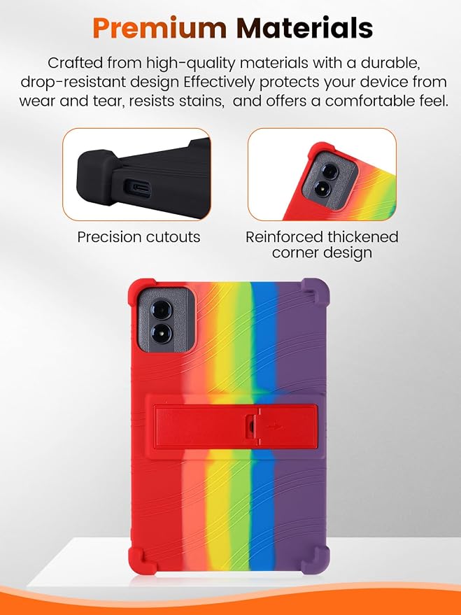 Case Compatible with TABWEE T50 11 inch Tablet – Shockproof Silicone Protective Case with Kickstand Anti-Slip Drop-Resistant Business Style (Black)