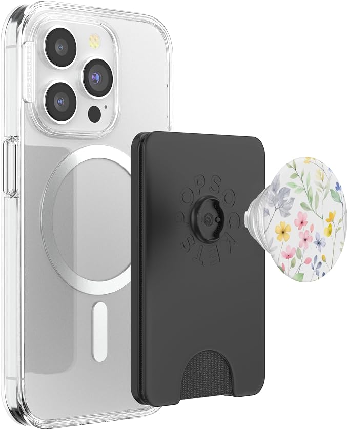 Pastel Watercolor Floral Pattern Flower PopSockets PopWallet for MagSafe