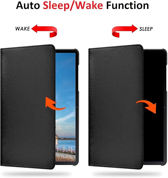 Vultic Rotating Case for Samsung Galaxy Tab A 8.4 2020 (8.4-inch) [SM-T307U] 360 Degree Stand [Auto Sleep/Wake] Folio PU Leather Smart Tablet Cover (Black)