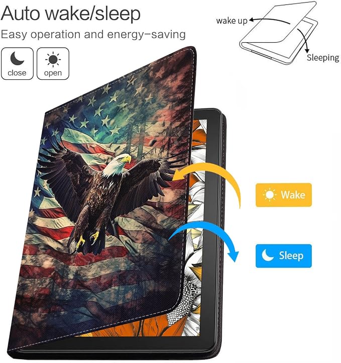 Case for Samsung Galaxy Tab A 8.0 2019 (SM-T290/T295/T297) Slim Lightweight PU Leather Stand Cover with Auto Wake/Sleep for Galaxy Tab A 8.0 Inch Abstract Watercolor Art Dogs