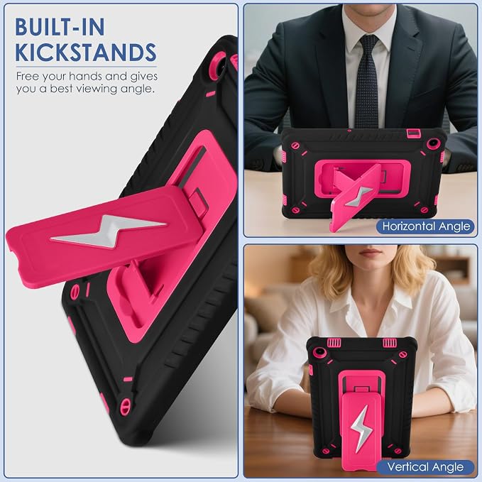 DETUOSI Case for Samsung Galaxy Tab A9+/A9 Plus Case 11 inch 2024/2023 (SM-X210/X216/X218) Heavy Duty Protection Shockproof Rugged Case for Galaxy Tab A9 Plus with Stand and Shoulder Strap