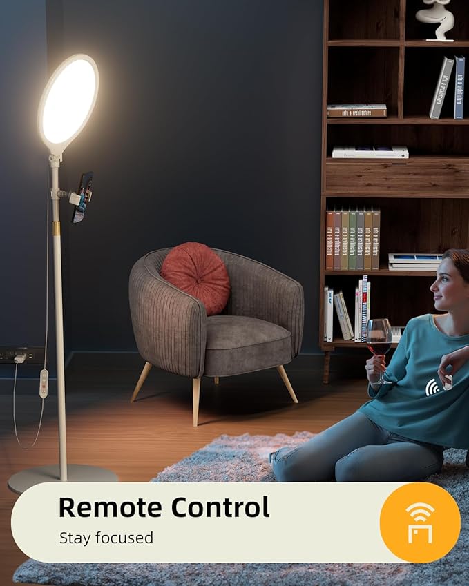 10.5" Ring Light with Stand and Phone Holder - 69" Tripod for iPhone with Light, Professional Led Ringlight for Video Recording/Make up/Streaming, Full Screen Light Ring for YouTube, Tiktok (White)