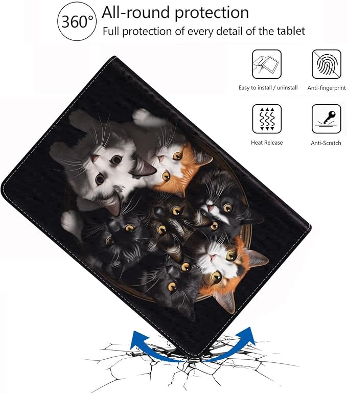 Case for iPad (A16) 11th Generation 11 Inch 2025 iPad 10th Generation 10.9 Inch 2022 Protective Leather Case Adjustable Stand Auto Wake/Sleep Smart Case - African American Girl