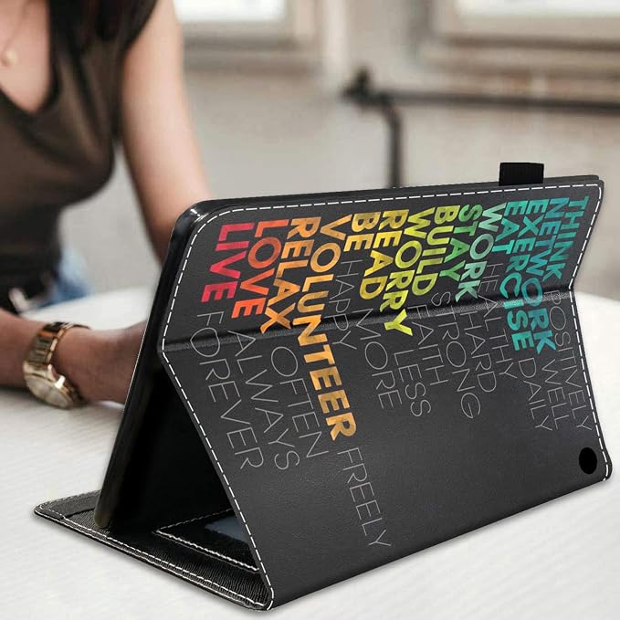 Case for Amazon Kindle Fire HD 10 &amp Fire HD 10 Plus Tablet (11th Generation 2021 Release) Premium PU Leather Stand Cover with Smart Auto Wake American Flag Deer