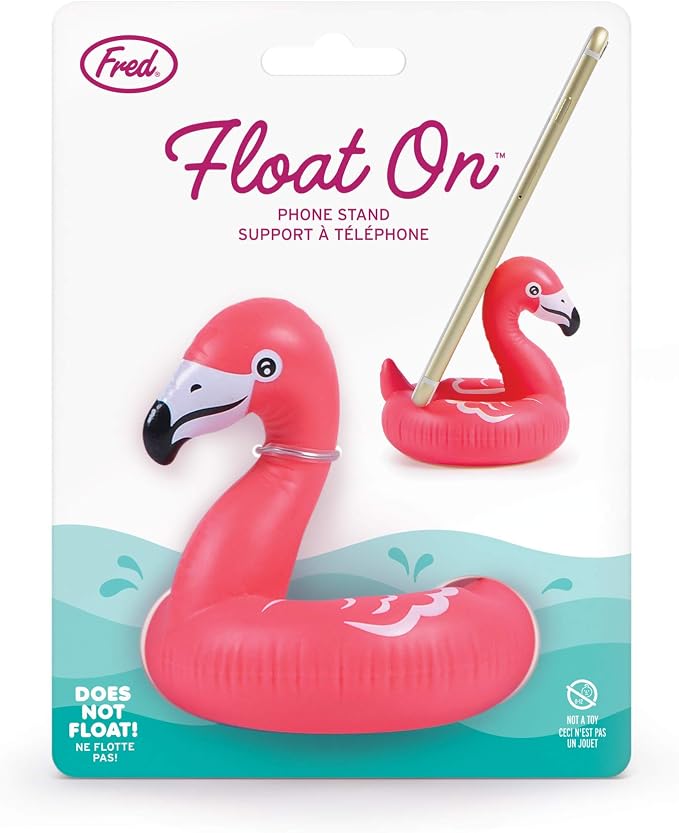Genuine Fred FLOAT ON Flamingo Phone Stand - Smartphone holder for desk - Cute home &amp office accessories - Compatible with Android/iPhone &amp More - Does NOT float - Fun stocking stuffer Offic