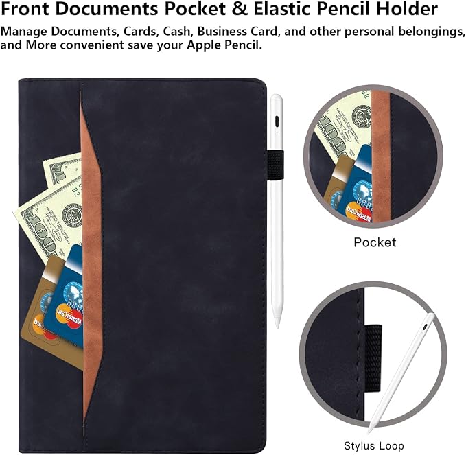 for Kindle Fire HD 8 Tablet (only Fits 10th Generation) &amp Fire HD 8 Plus 8 Case 2020 with Stand/Pencil Holder/Card Pocket/Elastic Band Embossed PU Leather Floral Cover Brown Peacock Flower