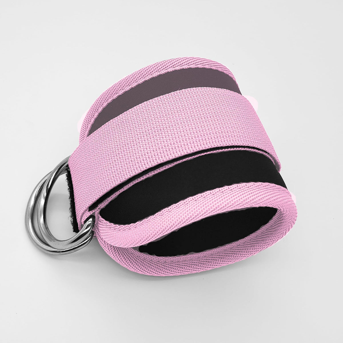 Langmeil Fitness Ankle Straps for Cable Machines, 2 Pack Comfortable Adjustable Padded Ankle Wrist Cuffs, Kickback Glute Workouts for Men Women, D-Ring Leg Straps with Neoprene Padding -Pink