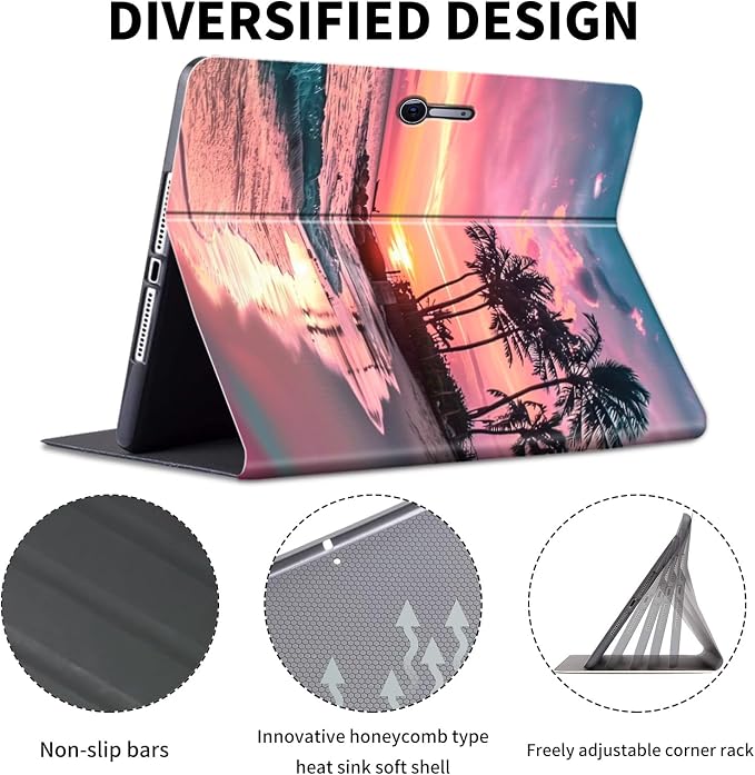 Case for Microsoft Surface Pro 11/10 / 9 13 InchPU Leather Cute Slim Folio Adjustable Stand Cover Case for Surface Pro 11th Edition AIArt Red Dragonfly