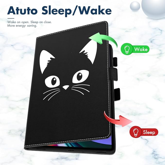 Dteck Wallet Case for Galaxy Tab S10+/S9+/S7 FE/S8+/S7 Plus 12.4 Tablet Premium PU Leather Folding Stand Auto Wake/Sleep Pen Holder Case with Hummingbirds
