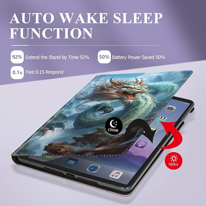 Case for iPad (A16) 11th Generation 11 Inch 2025 / iPad 10th Generation 10.9 Inch 2022 Ultra-Thin Multi-Angle Protective Cover with Auto Sleep/Wake A Dark Horse