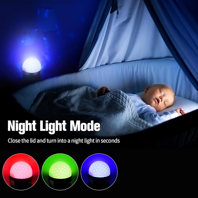 Wiwreenm Mini Disco Ball Light,Rechargeable Party Lights,Sound Activated Strobe DJ Light,Portable Battery Operated,Night Lights Projector for Kids,Halloween,Disco Decoration for Car/Parties