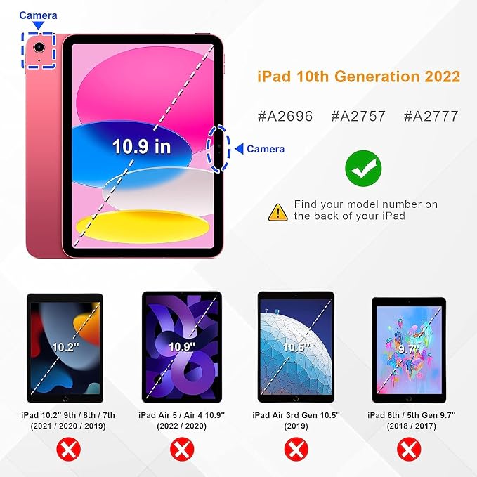 Case for ipad 10th Generation 10.9 inch 2022 iPad 10thMulti-Angle Stand Smart Protective Cover Shockproof Case Auto Sleep/Wake Smoke Flag of Mexico Flag