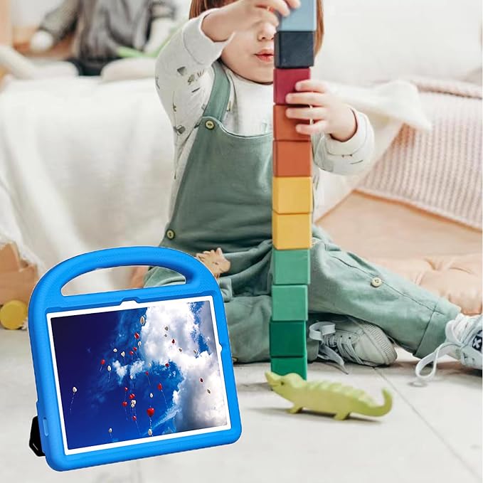 Galaxy Tab A9+ Case Kids Friendly EVA Rubber Stand Handle Grip Shockproof Protective Lightweight Cute Case Cover for Galaxy Tab A9 Plus 11 SM-X210 X215 X217 - Black