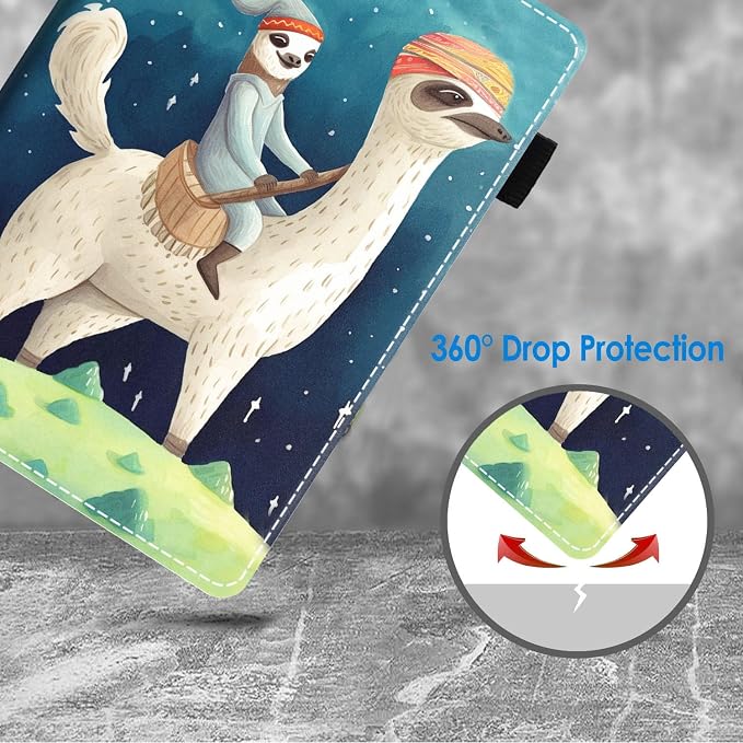 Case for Amazon Kindle Fire HD 10 Tablet 10.1 (9th/7th Generation 2019/2017 Release) Slim Folding Stand Folio Cover with Card Slot &amp Auto Wake/Sleep - African American Girl