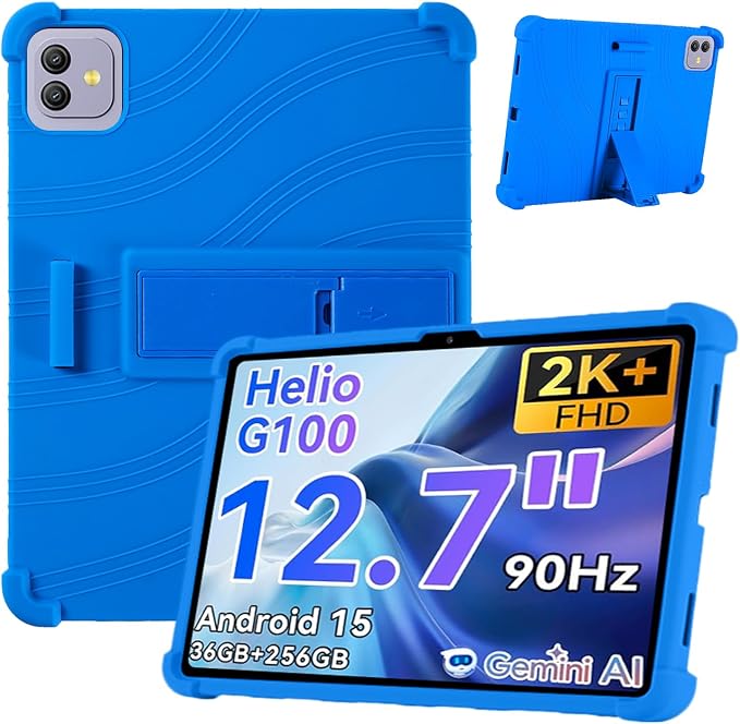Case for Blackview Link 8 12.7-Inch Tablet – Shockproof Silicone Protective Cover with Kickstand Drop-Resistant Business Style (Black)