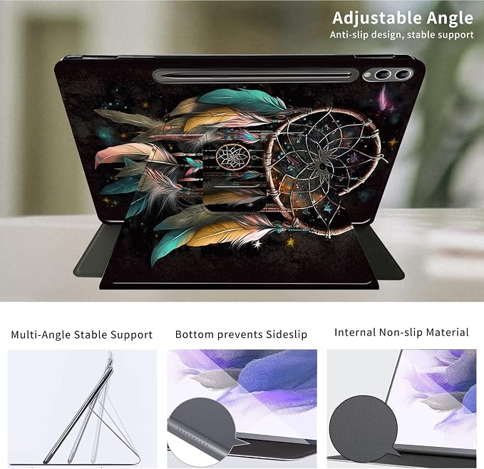 Case for Samsung Galaxy Tab A9 8.7-Inch 2023360 Degree Rotating Multi-Angle Viewing Protective Cover with Auto Sleep/Wake-Blue Butterfly
