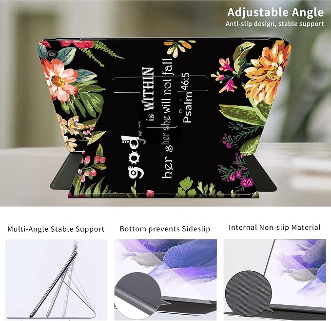 Case for Samsung Galaxy Tab A9 8.7-Inch 2023360 Degree Rotating Multi-Angle Viewing Protective Cover with Auto Sleep/Wake-Blue Butterfly
