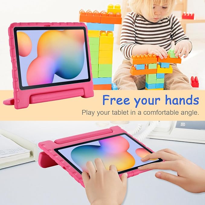 Kids Case for Samsung Galaxy Tab S10 FE Plus 13.1 (2025) Techcircle Handle Stand Light EVA Foam Bumper Protective Rugged Drop Protection Child Proof Cover Black
