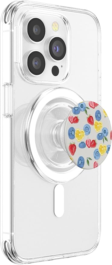 Strawberry Blueberry Lemon Pattern PopSockets Adhesive PopGrip