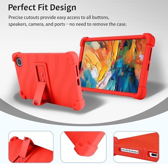 Case for TCL TAB 8 NXTPAPER 5G 8.7-Inch Tablet – Shockproof Silicone Protective Cover with Kickstand Drop-Resistant Business Style (Black)