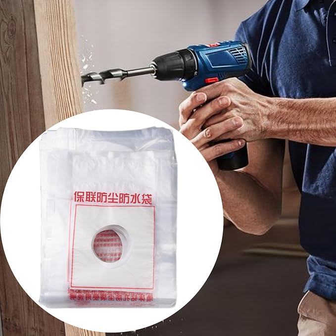 Electric Hammer Dust Bag – Drill Dust Sealr, Hole Saw Catcher | 100PCS Fine