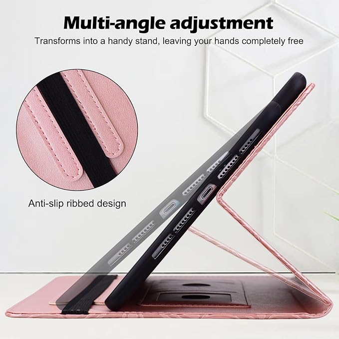 ALILANG Case for Samsung Galaxy Tab A7 10.4-Inch 2022/2020 (SM-T500/ T503/ T505/ T507/T509) Multi-Angle Viewing Protective Tablet Cover with Folding Stand &amp Pencil Holder -Blue