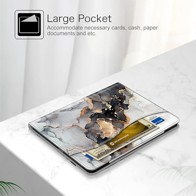 Fintie Multi-Angle Folio Case for iPad Pro 12.9 6th/5th/4th/3rd Generation | Multiple Viewing Angles Pencil Holder &amp Storage Pocket Drop Protection Pencil Charging Auto Sleep/Wake Blooming Hi