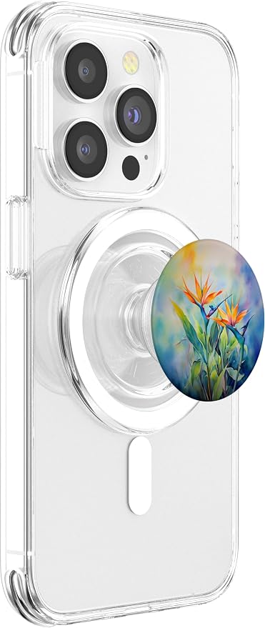 Bird of Paradise Flower Watercolor PopSockets Adhesive PopGrip