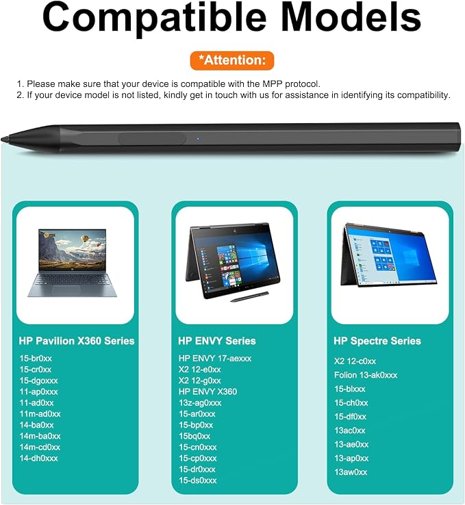 ASUS Stylus Pen for Transformer/Vivobook Flip/Notebook Touchscreen Laptop/Tablet - Rechargeable 4096 Pressure Sensitivity Microsoft MPP Protocol Black