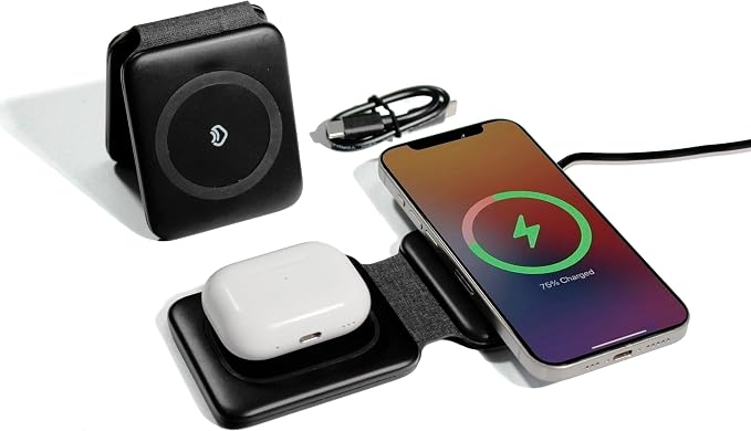 Magnetic Charger for iPhone Apple Magsafe Charger Fast Charging- Compatible with iPhone &amp AirPods 15w Wireless Charger Portable Cargador Inalámbrico (No AC Adapter)