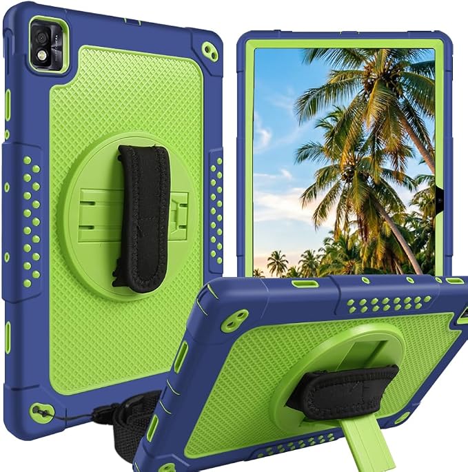 for Nokia T20 Tablet CaseHeavy-Duty Shockproof Hybrid Rugged Protective Case for Nokia T21/TCL Tab Pro 5G(Model: 9198S)/VASTKING KingPad M10 10.36 inch Tablet (Black/Black)